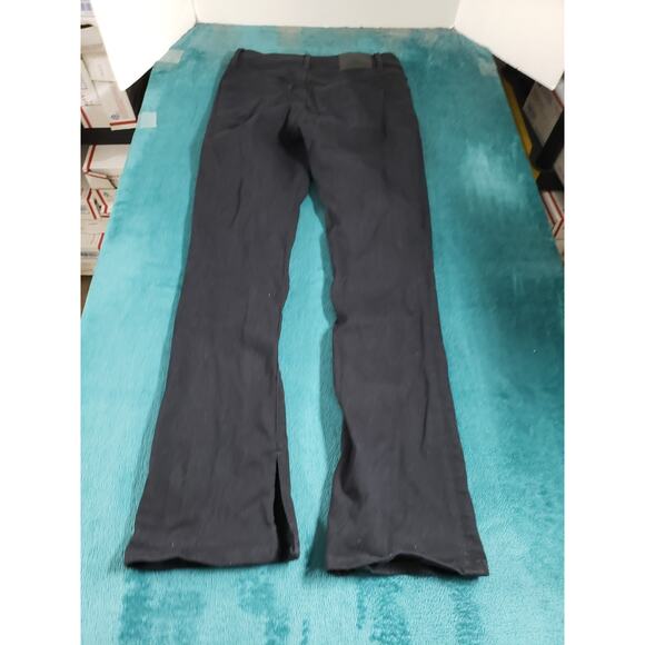 Express Jeans Size 4 Short Black Stretch Pants Mid Rise Skyscraper Kick Bootcut - Picture 11 of 14